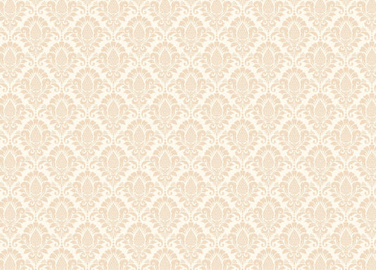 Kunstvolles Damastmuster in Beige Wallpaper