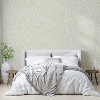 Beige leafy wallpaper for a fresh, natural aesthetic

