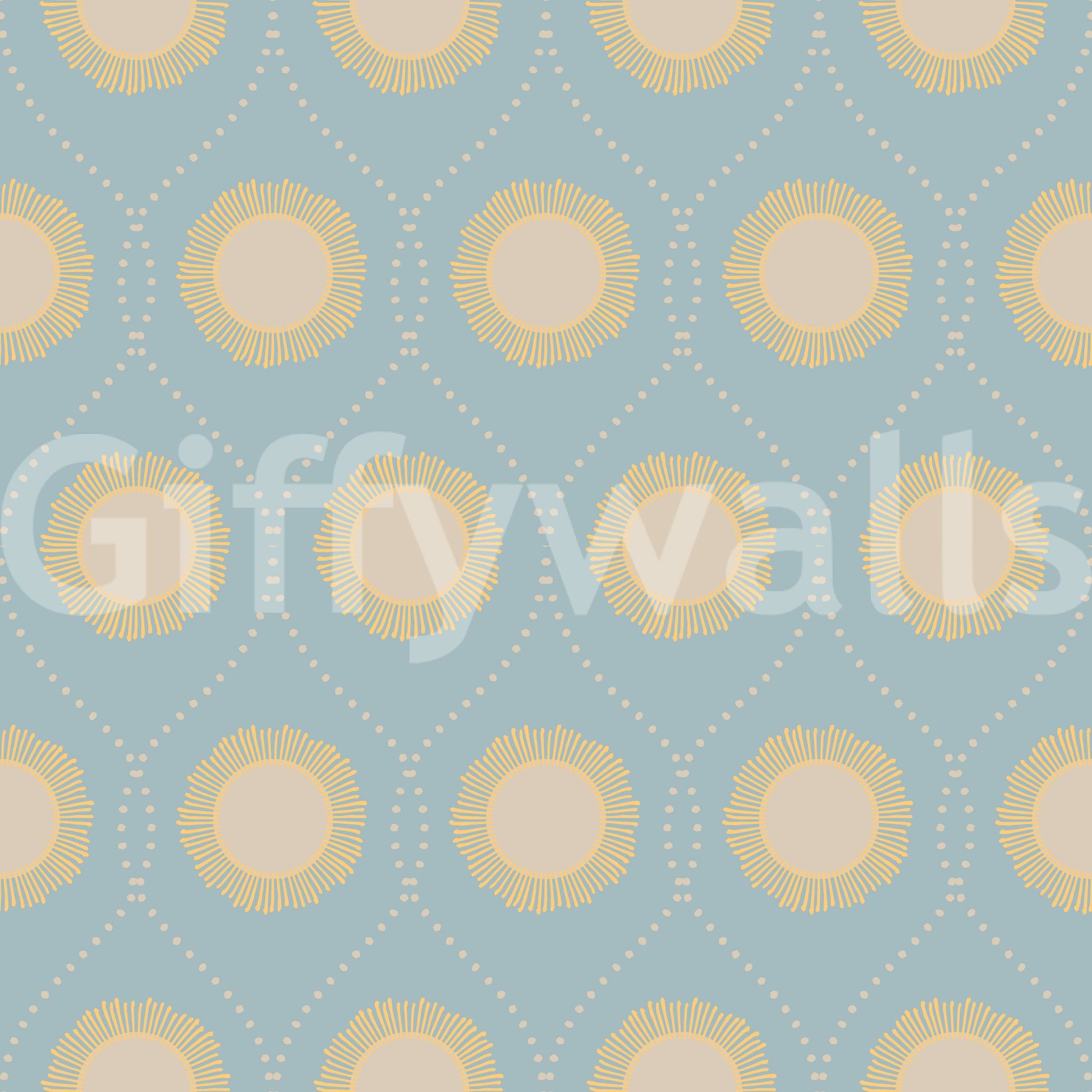 Subtle Dotted Diamonds wall mural, repeating symmetrical artwork.