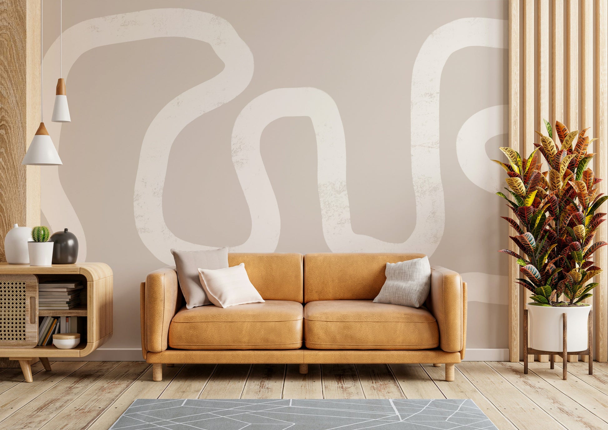 A contemplative open path wallpaper mural for a feature wall.


