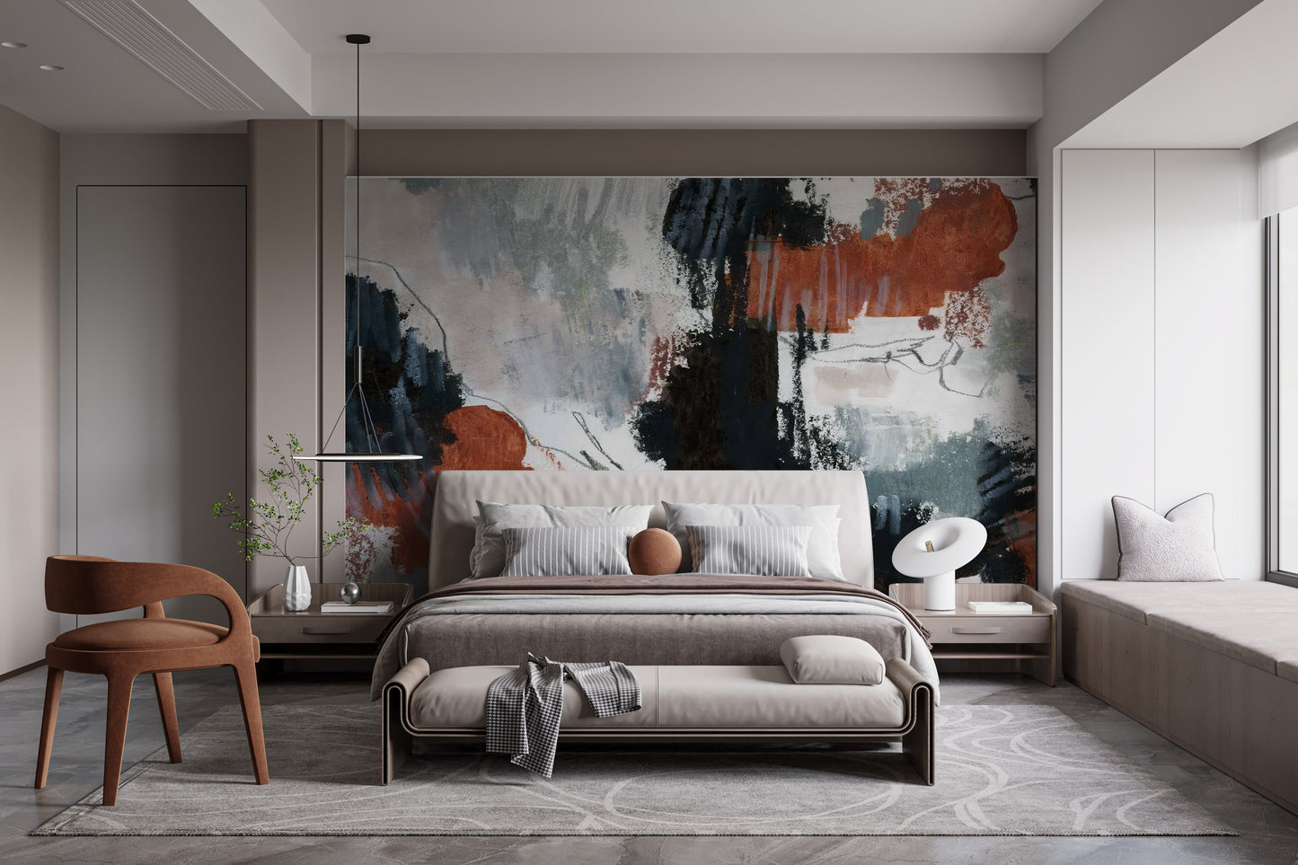 Brushstroke Art Reusable Wallpaper