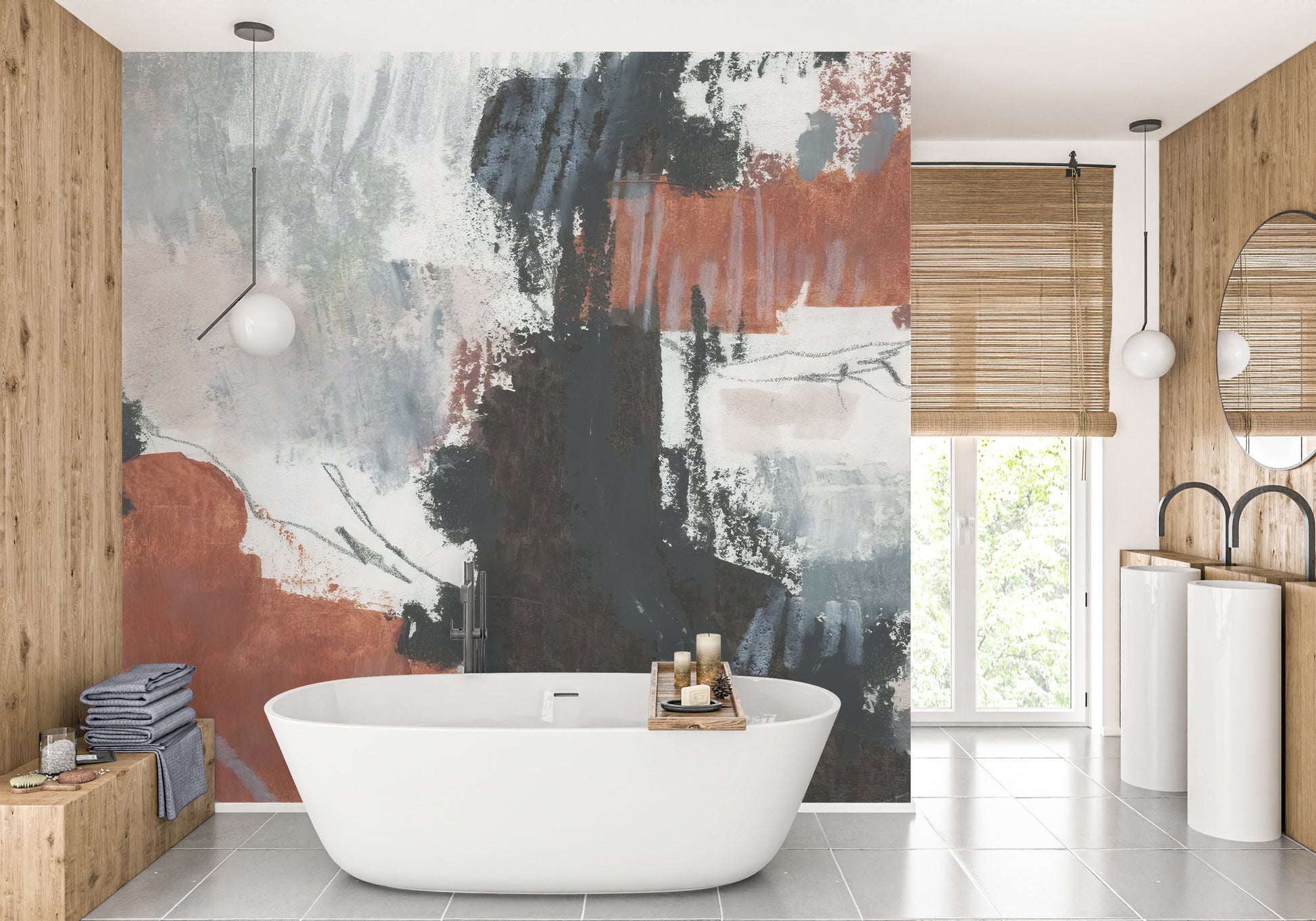 Brushstroke Art Wallpaper Mural