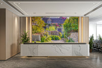 Quaint Country Cottage quaint mural wallpaper

