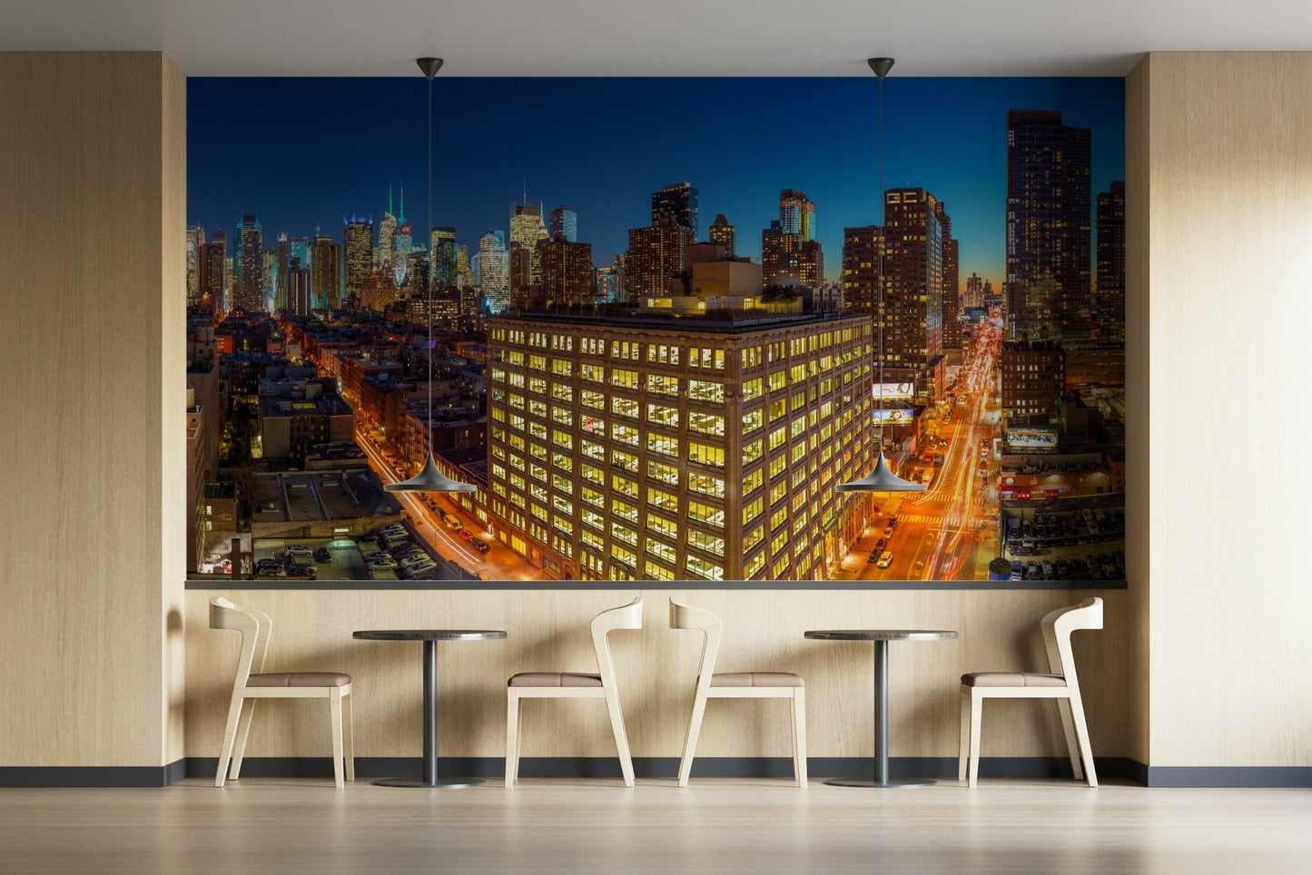 A close-up view shows the fine details of the windows and streetlights.

