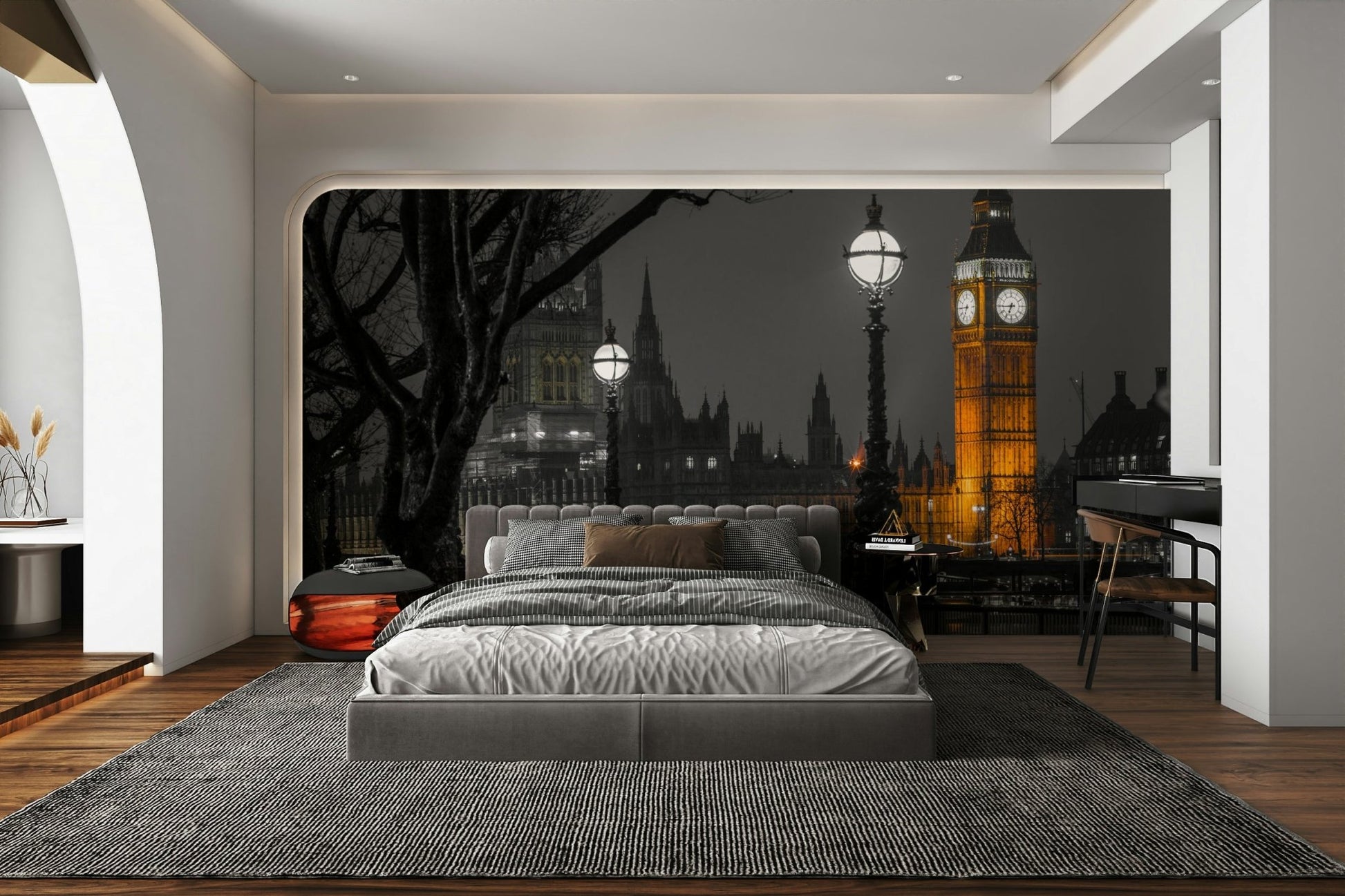 The perspective is slightly angled, showing the tower's height.
