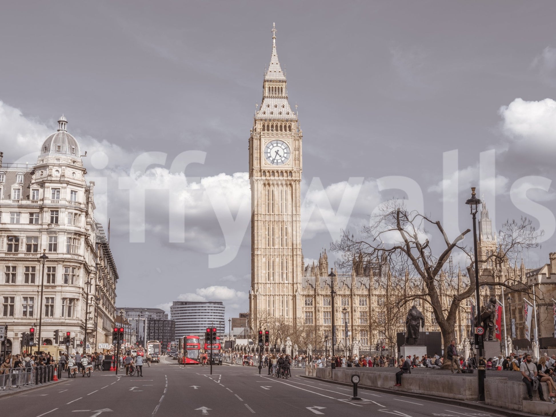 City travel photography theme for this Big Ben custom wall mural.