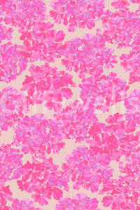 Big Bloom Hydrangeas Rose Pink Lavender floral wall mural.