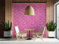 Pink vintage Big Bloom Hydrangeas wall mural oversized bloom design.