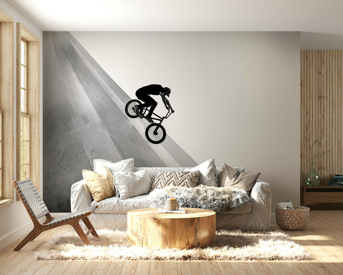 Riding the open road biker wallpaper mural