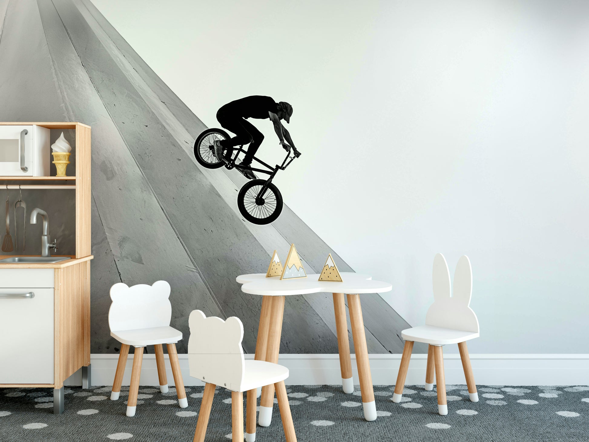 Motorcycle and biker wallpaper for contemporary spaces