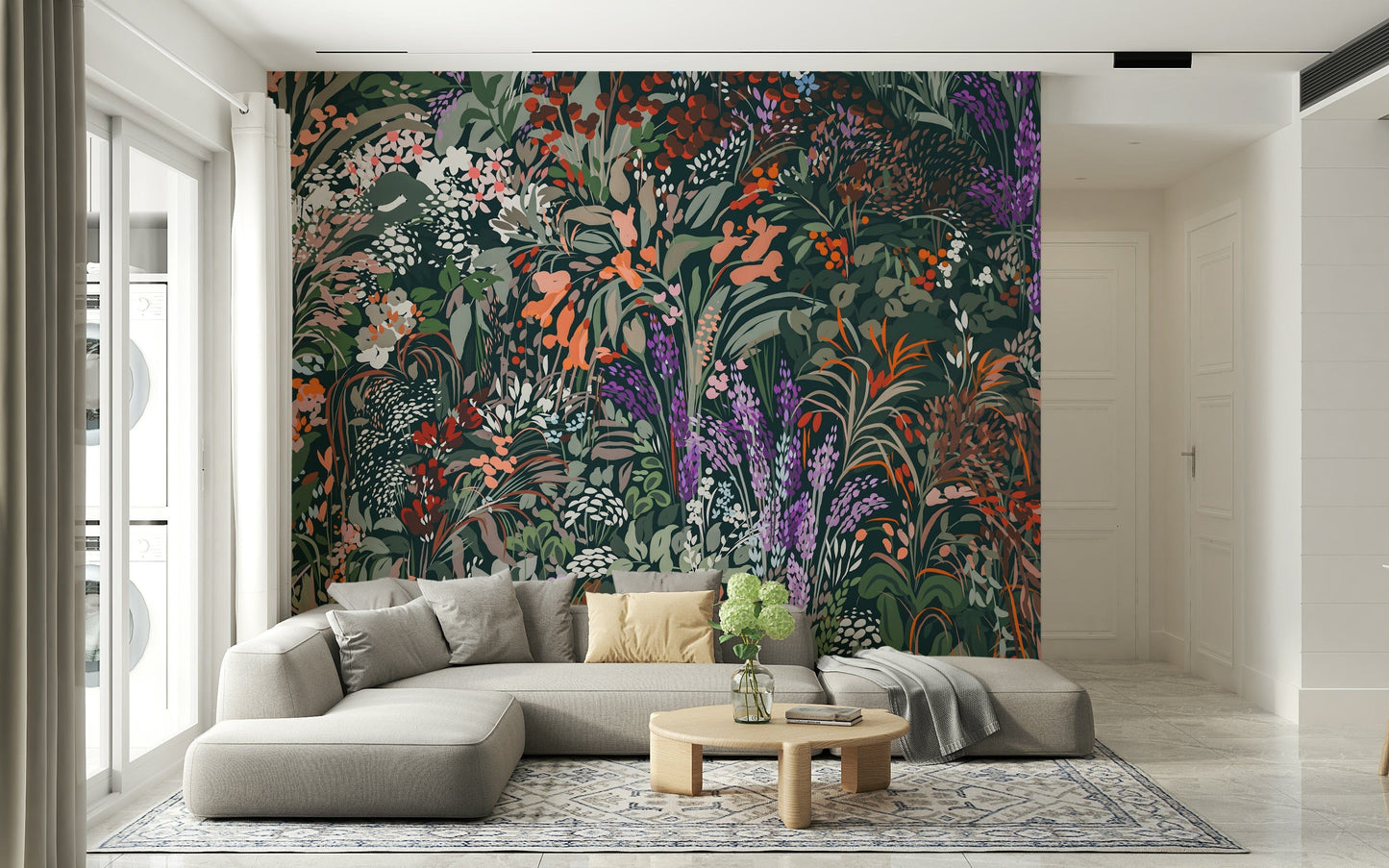 Captivating Biodiversity Canvas mural print, rich composition highlighting the complexity of plants.