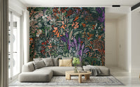 Captivating Biodiversity Canvas mural print, rich composition highlighting the complexity of plants.