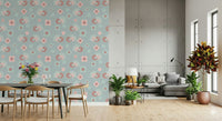 Pastel Pop Floral and Bird Wallpaper – Lighthearted wallpaper featuring pastel blossoms and charming birds.