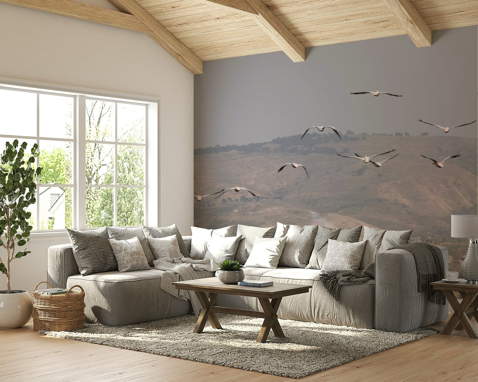 The landscape appears ancient or timeless, like biblical scenery.
