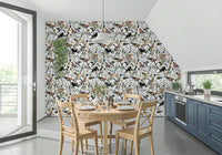 Gorgeous Winter Berries Watercolor paper for accent wall, detailed wildlife.
