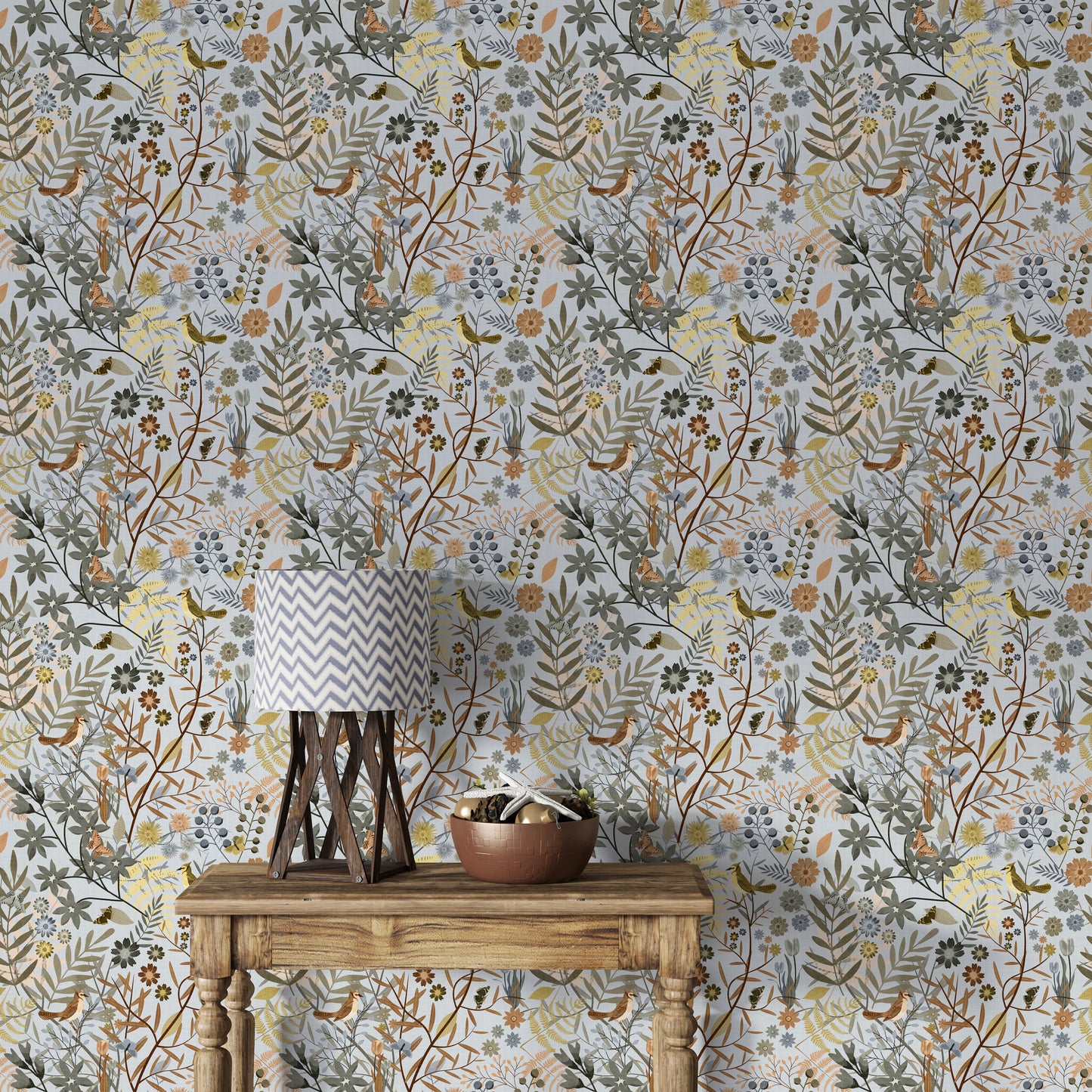 Birds Garden Golden Gray