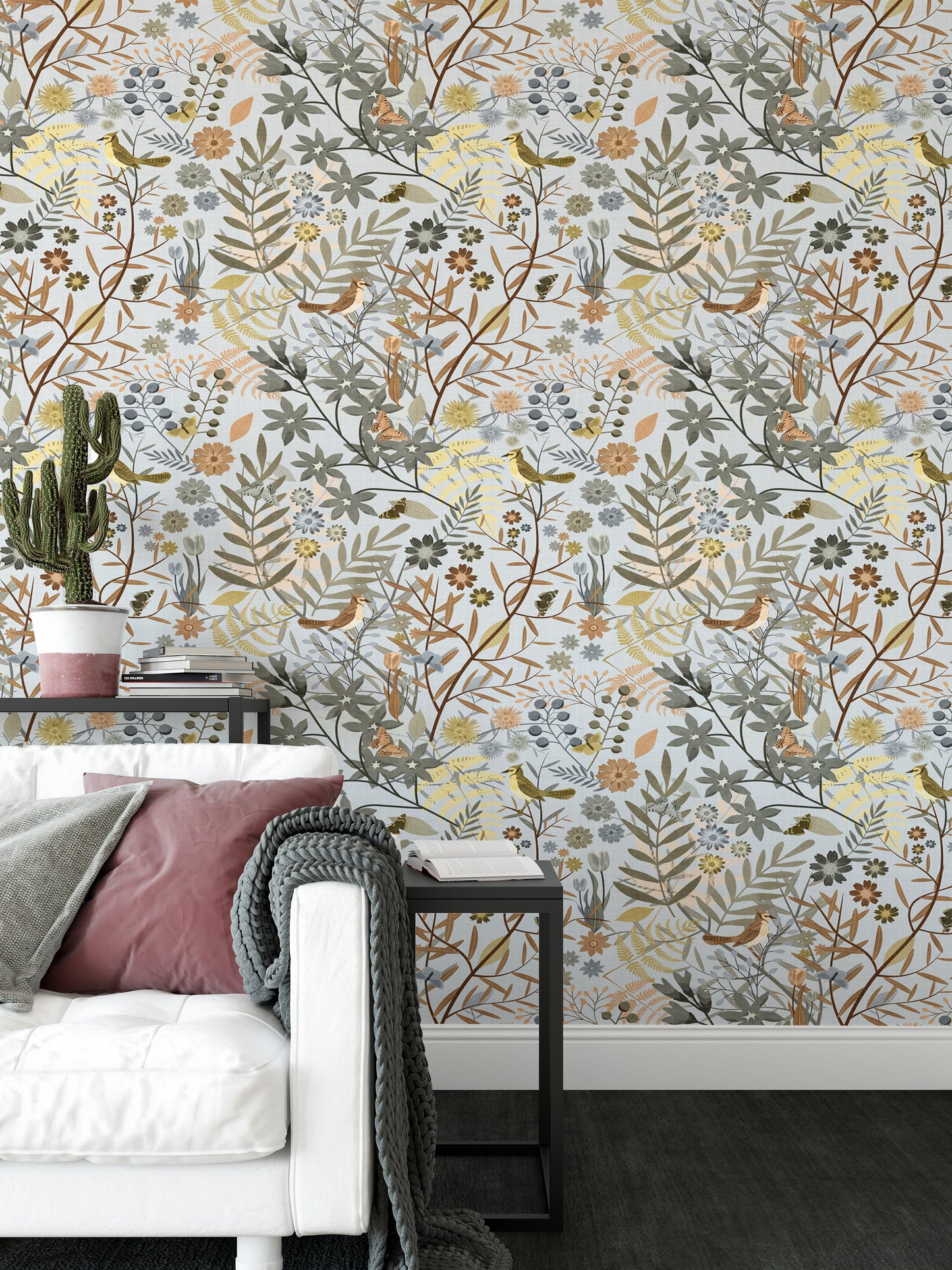 Birds Garden Golden Gray