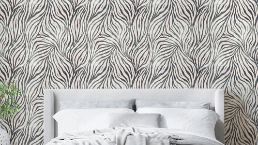 Sfondo di zebra boho in bianco e nero