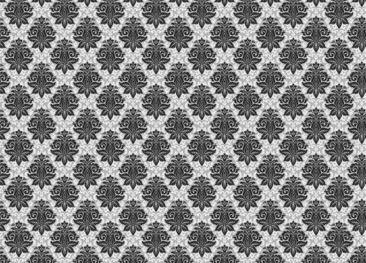 Fond d'écran de damasque noir et blanc
