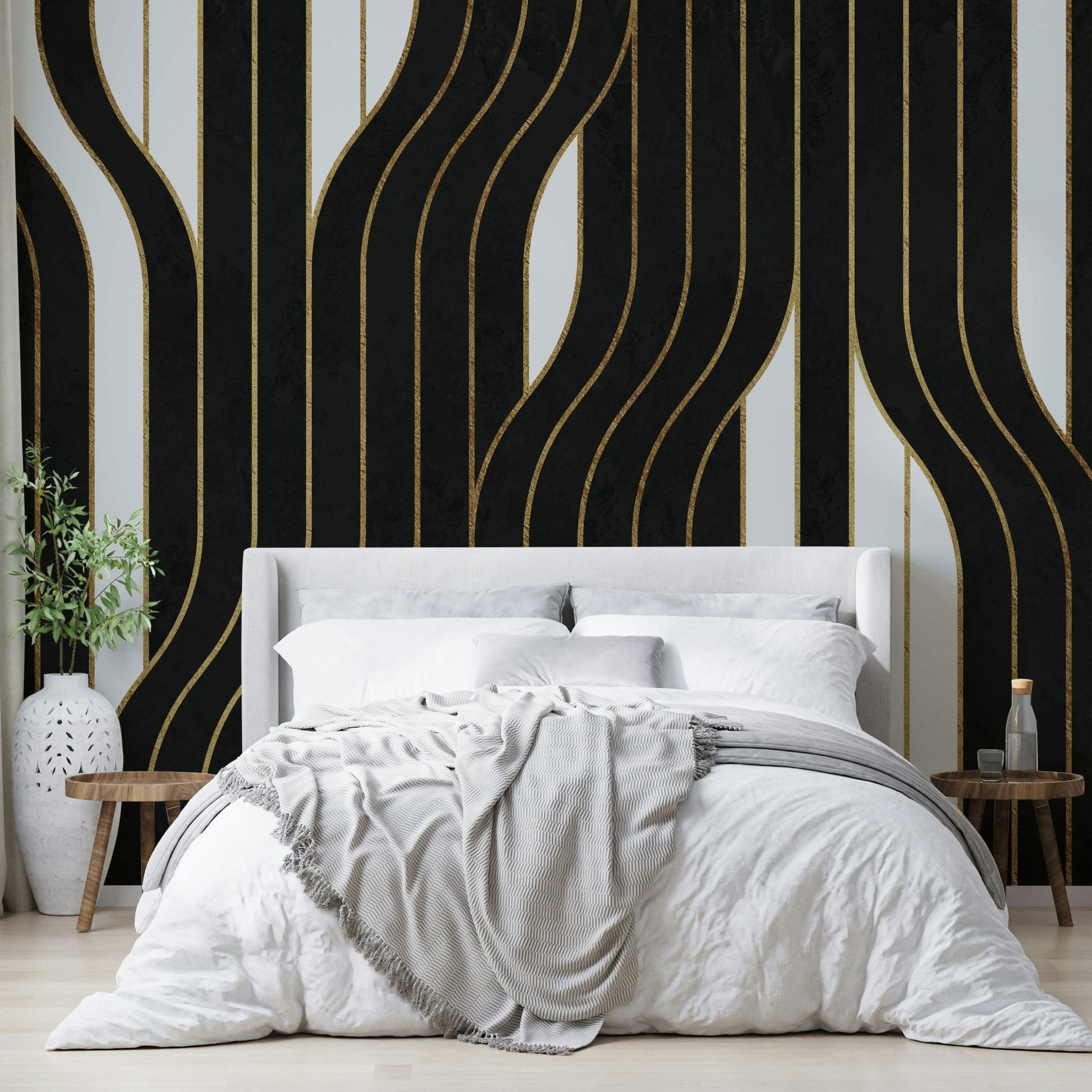 Bold, luxury lines in black and white for modern home decor

