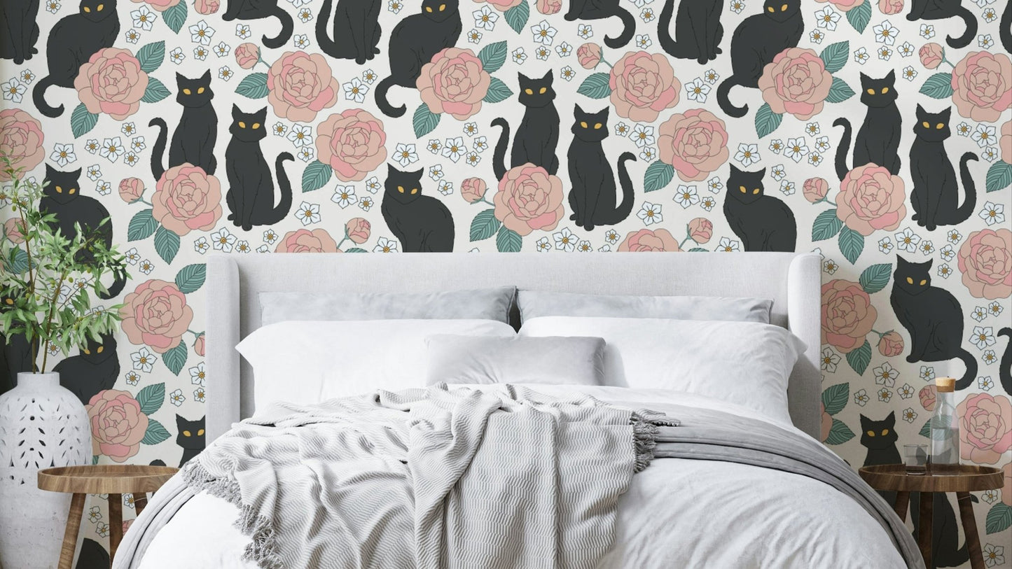 A captivating and whimsical wallpaper pattern.
