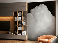 A contemplative dark cloud wallpaper mural for a feature wall.

