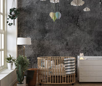 Modern concrete texture wallpaper mural for sleek interiors.
