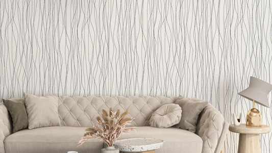 Abstract black line wallpaper for decor
