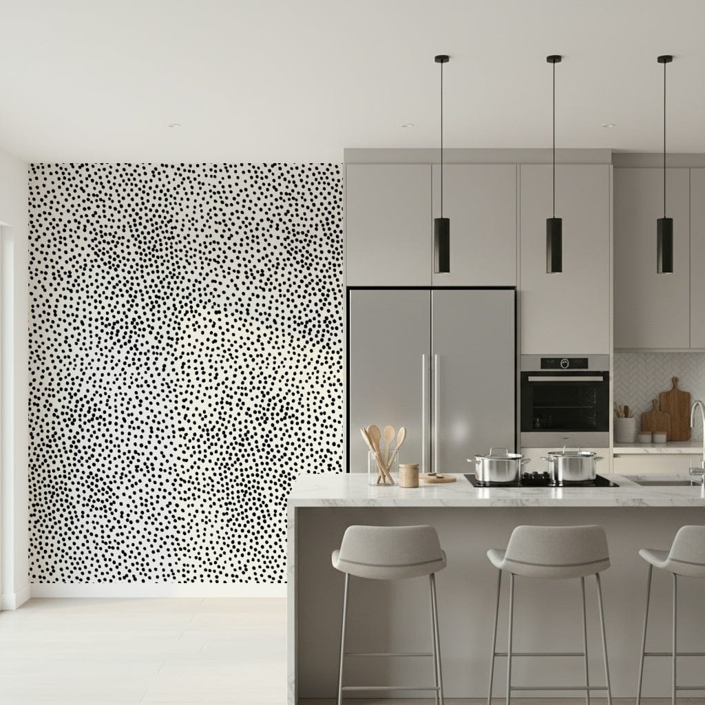 Modern dotted texture in soft pastel shades, Dotted Delight mural for bedroom