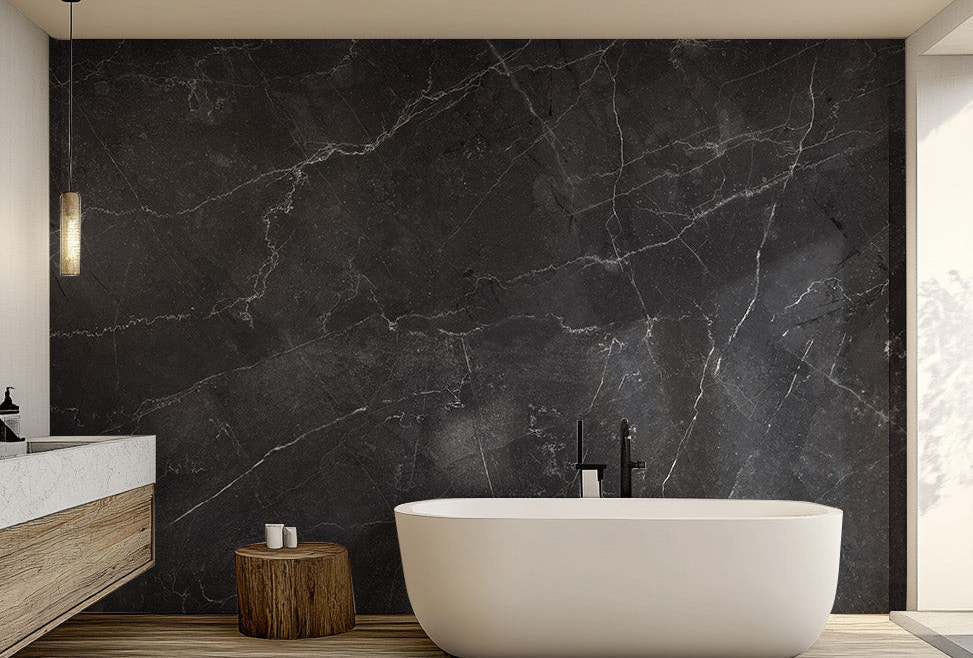 Black gray marble texture wallpaper mural
