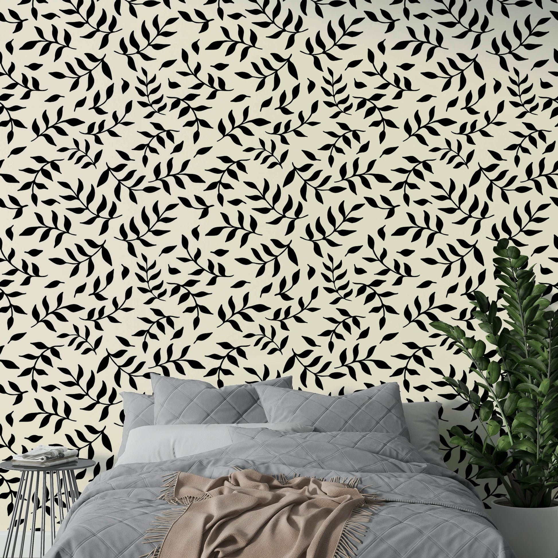 An interior with a sophisticated and quiet accent wall

