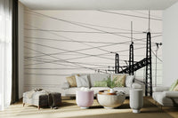 A classic power station wallpaper for walls.

