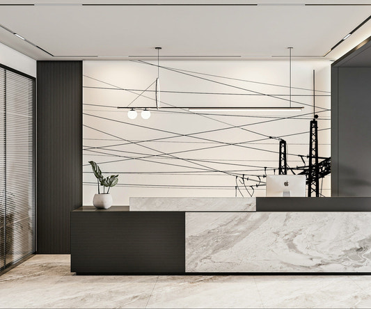 A beautiful industrial power wallpaper mural for a modern home.

