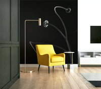 A high-angle view of the wall mural in a large space.

