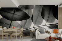 A beautiful modern leaf wall mural for a living room.

