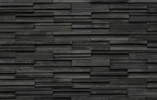 Papier peint texturé brique noire ardoise