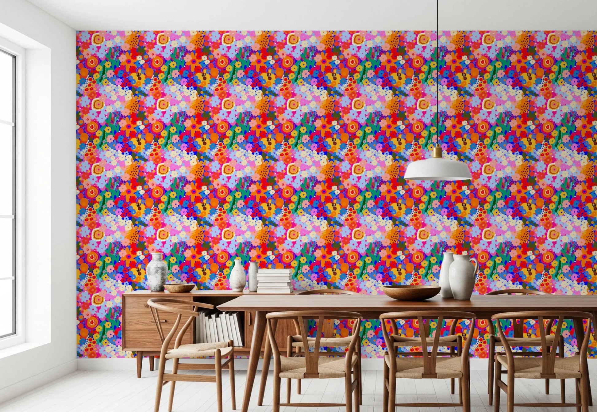 Fresh Bloom Burst colour pop florals Wallpaper aesthetic layout