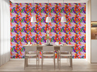 Unique Bloom Burst colour pop florals Wallpaper visual effect
