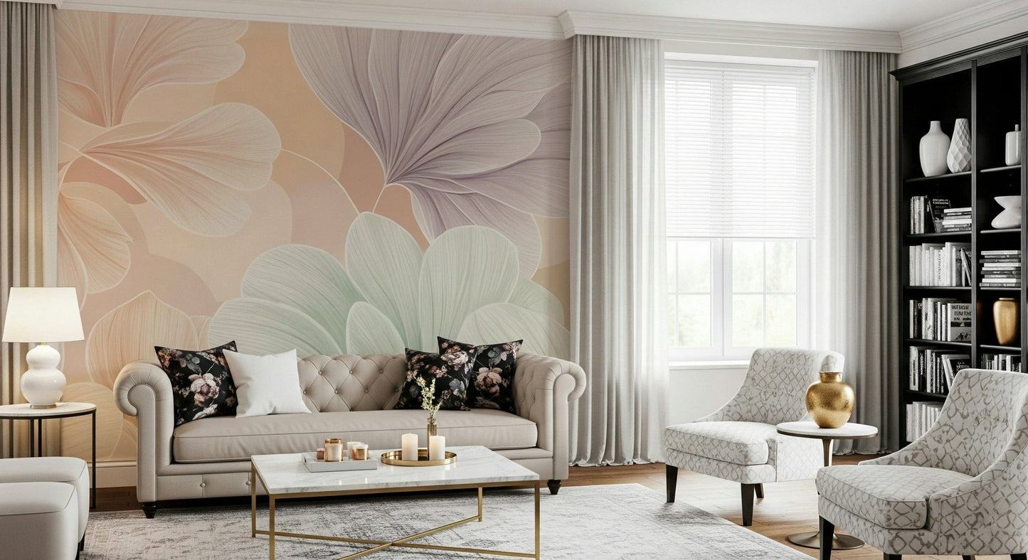 Home styling project using Vintage Botanical Mural.