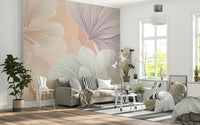 Natural colour tones on Vintage Botanical Mural.