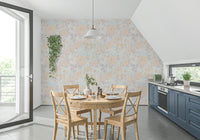 Peach yellow blossoms Bloom Hues: Soft Floral Art mural.
