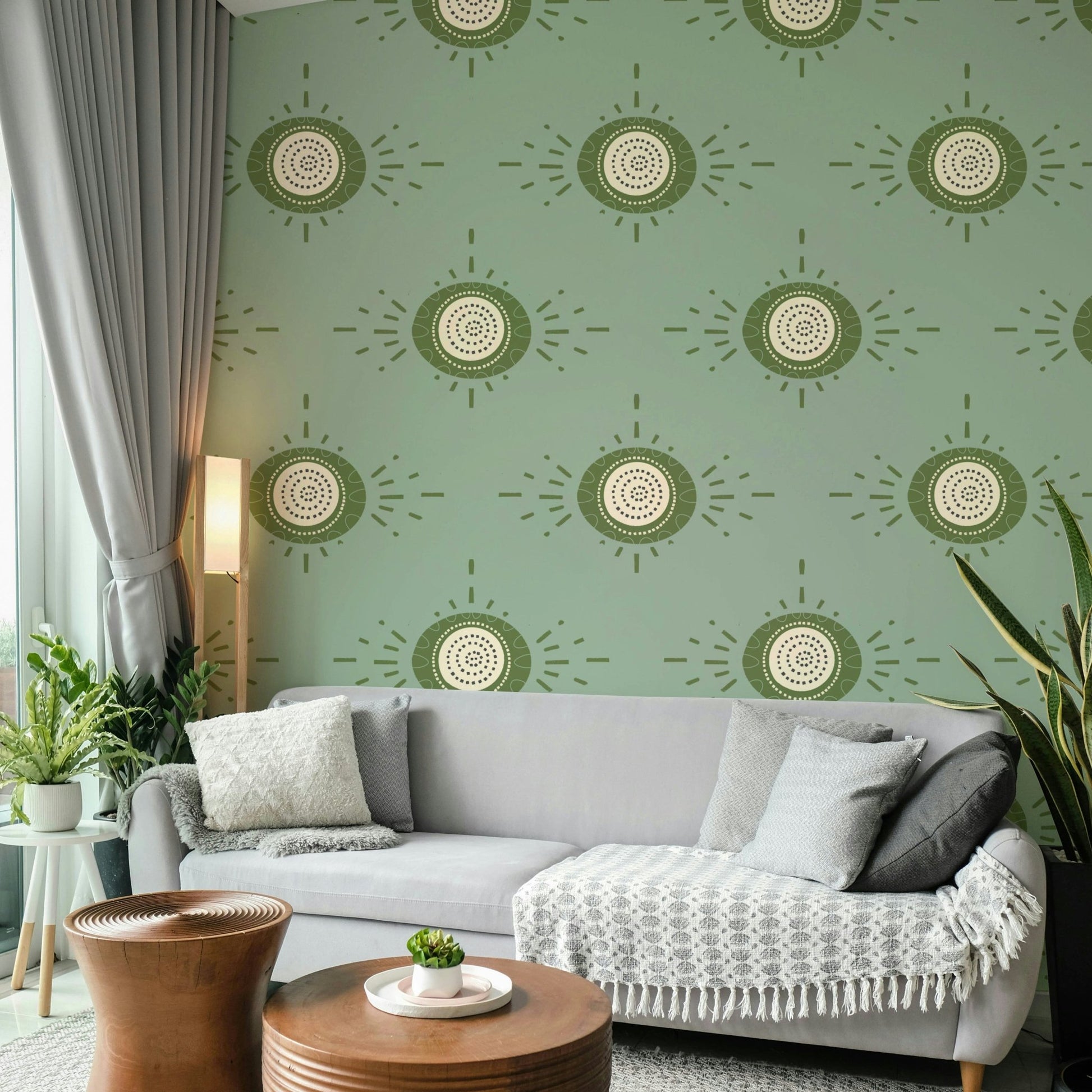Floral wallpaper with a fresh, serene look for modern interiors