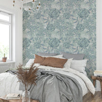 Wallpaper with a soft floral design.

