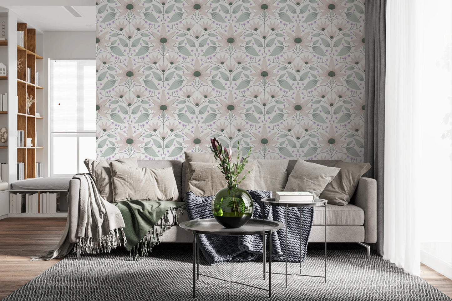 Bloom Symmetry boho Wallpaper⁠