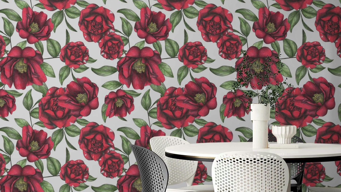 Blooming Camellias Wallpaper⁠

