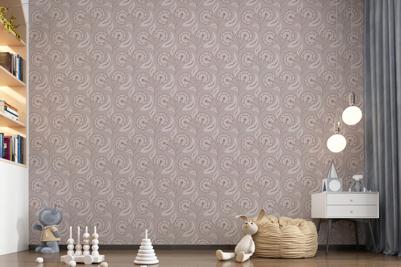 Bloomscape Beige Wallpaper⁠
