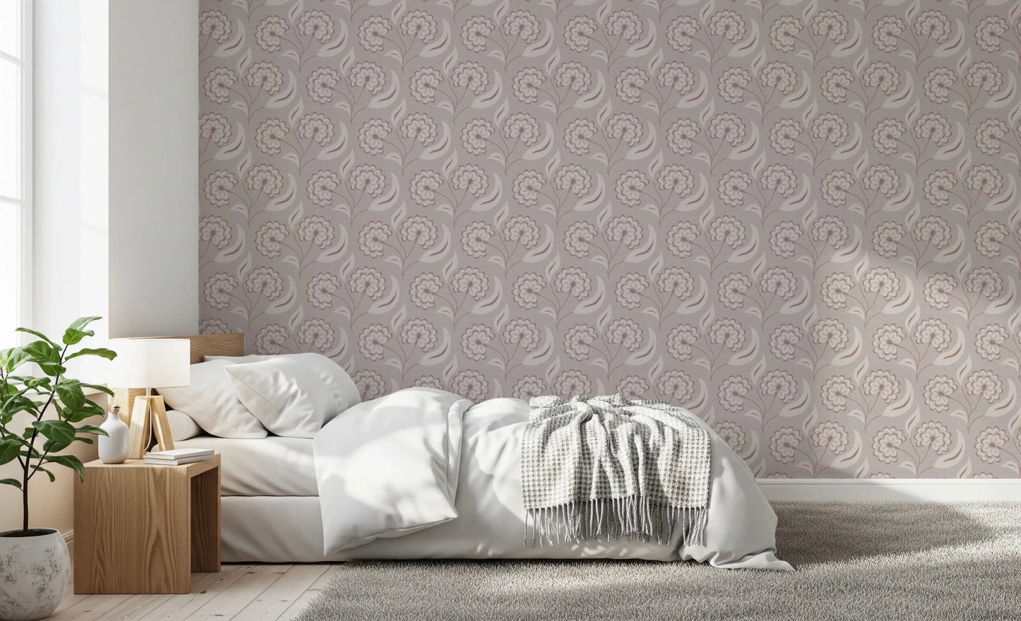 Bloomscape Beige Wallpaper⁠