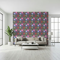 Bloomscape wallpaper with lush spring flowers adding a romantic, natural vibe.
