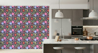 Artistic spring floral wallpaper with charming blooming petals and fresh tones.