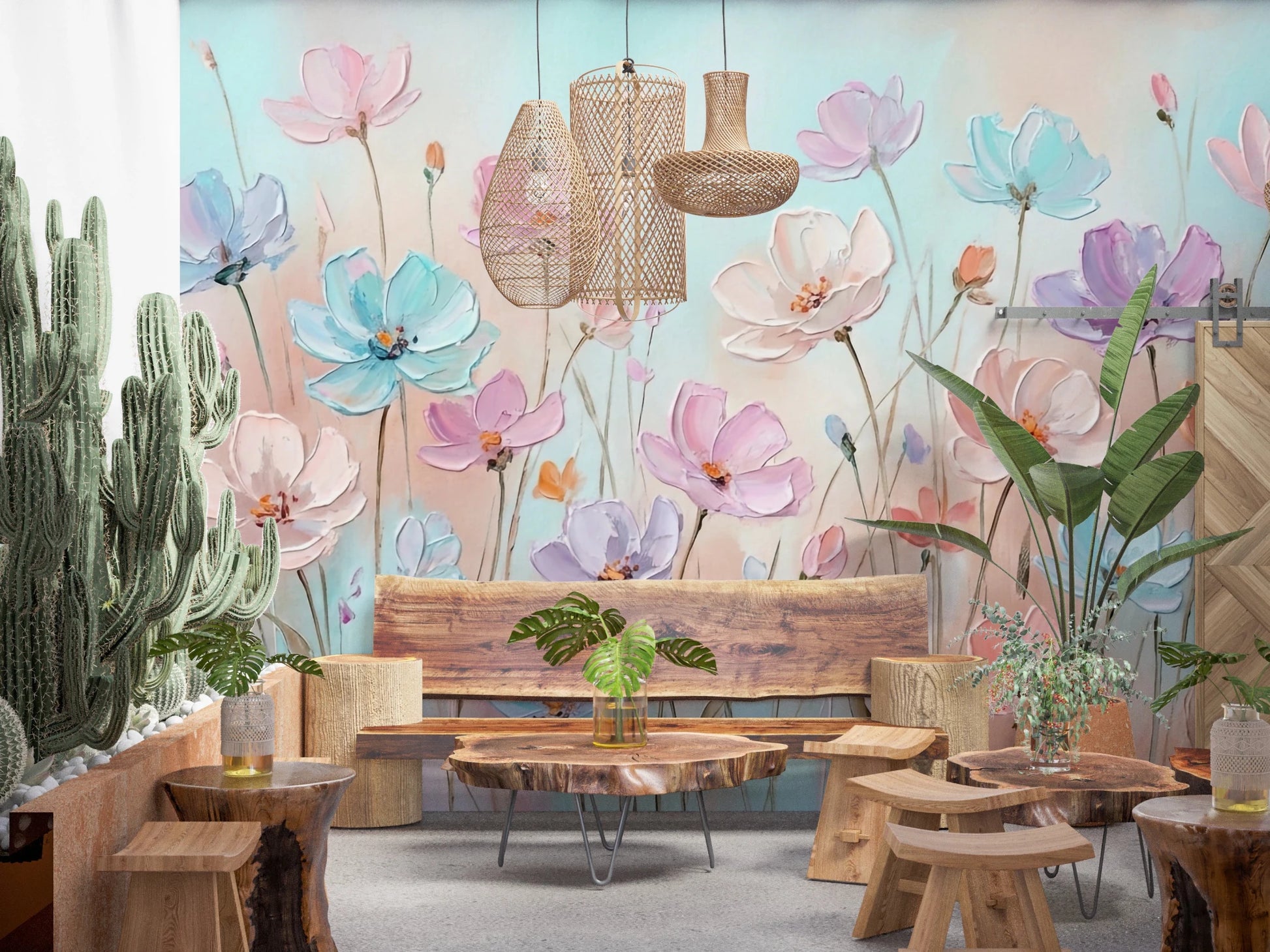 Blossom Haze Wall Mural